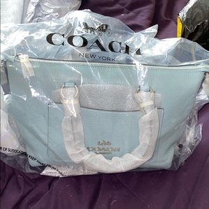 Seafoam Blue Coach Purse